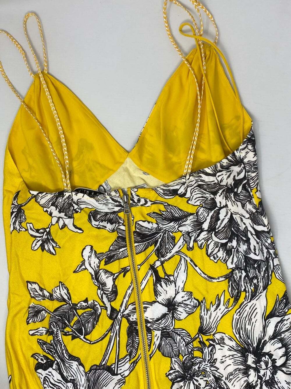 Alice + Olivia Kiro Blooming Wild Golden Hour Yellow Midi Dress 2 NWT $550 - Picture 13 of 13